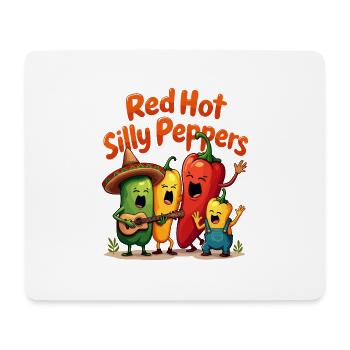 Red Hot Silly Peppers - Mouse Pad (horizontal) - white - Front