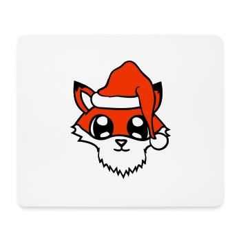 Fuchs Rotfuchs Weihnachtsmann Weihnachten Geschenk - Mousepad (Querformat) - Weiß - Vorne