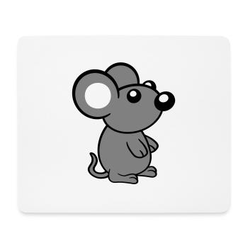 Maus Mäuschen Süße Kleine Ratte Nager Freundlich - Mousepad (Querformat) - Weiß - Vorne