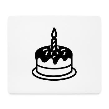 Gateau d'anniversaire - Tapis de souris (format paysage) - blanc - Devant