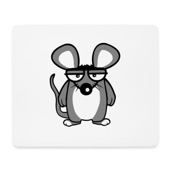 Mouse looks angry angry frustrated angry aggressive - Mouse Pad (horizontal) - white - Front