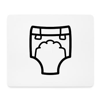 Couche - Tapis de souris (format paysage) - blanc - Devant