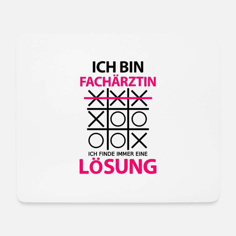 Fachärztin Lustige Sprüche witziger Spruch - Mousepad (Querformat) - Weiß