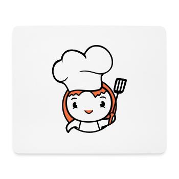 Vogel Chefkoch Mütze Ente lecker hunger essen süß - Mousepad (Querformat) - Weiß - Vorne