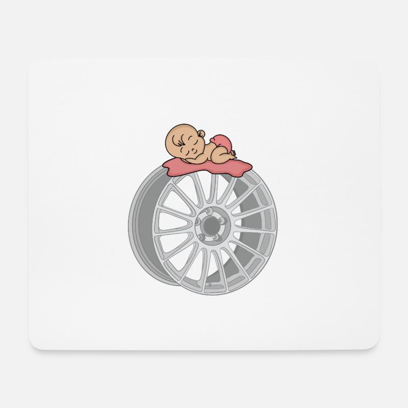 Bébé - Tapis de souris (format paysage) - blanc