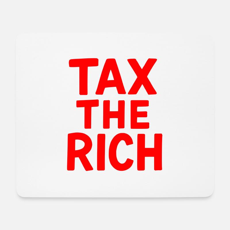 Tax the Rich Rot - Mousepad (Querformat) - Weiß