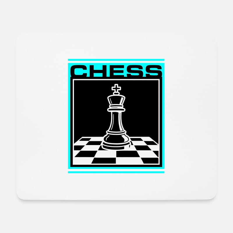 Schach König Chess - Mousepad (Querformat) - Weiß