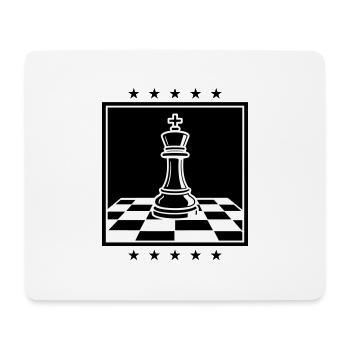 Schach König Chess - Mousepad (Querformat) - Weiß - Vorne