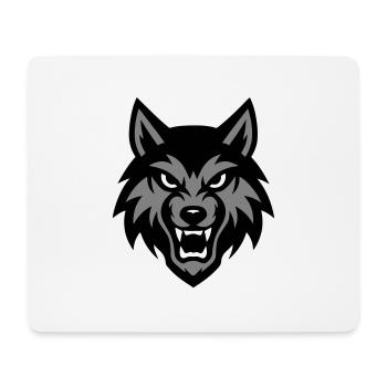 Wolf Head Animal - Mouse Pad (horizontal) - white - Front