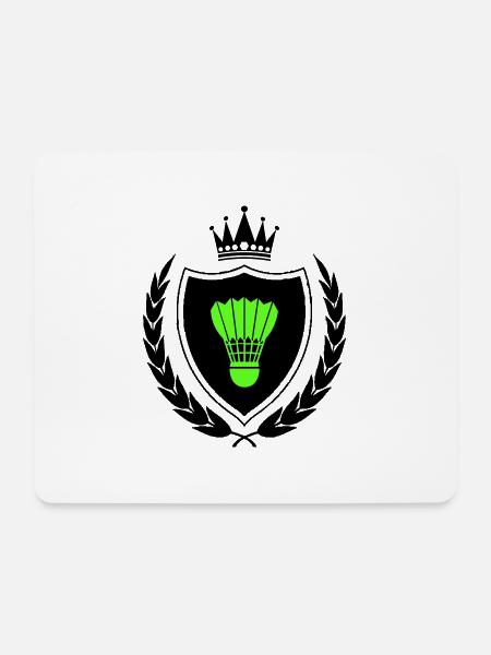 wappen badminton - Mousepad (Querformat) - Weiß