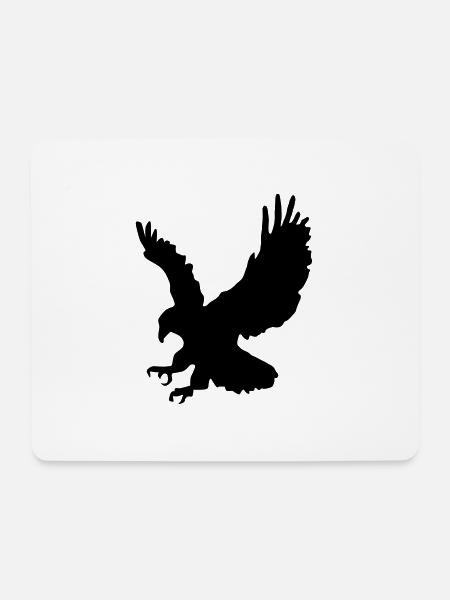Swooping Jagd Adler - Mousepad (Querformat) - Weiß