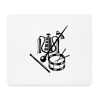 Spielmannszug_Emblem_Alle - Mousepad (Querformat) - Weiß - Vorne
