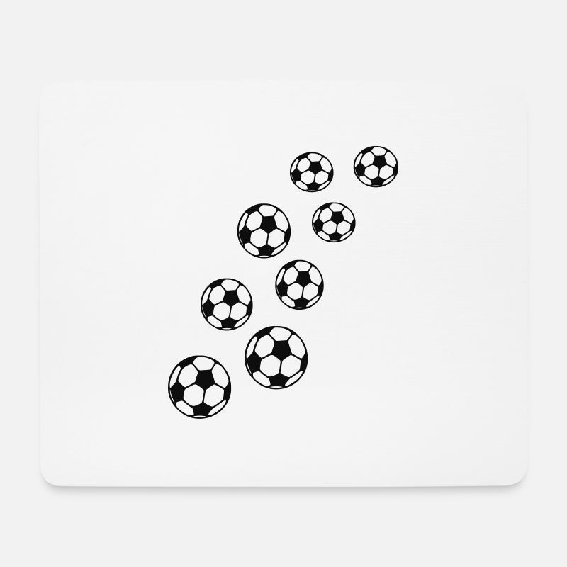 Fußball - Mousepad (Querformat) - Weiß