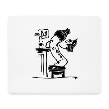 Dude no 03 - Mouse Pad (horizontal) - white - Front