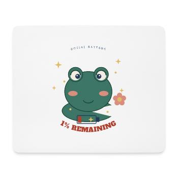 Kleiner Frosch 1% Verbleibend - Mousepad (Querformat) - Weiß - Vorne