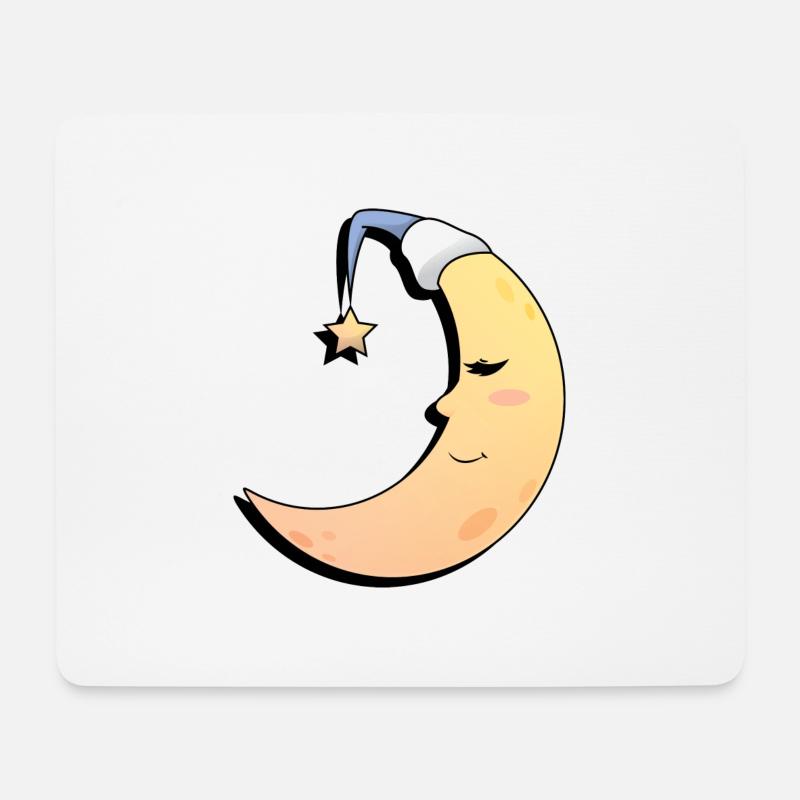 Gute Nacht Mond - Mousepad (Querformat) - Weiß