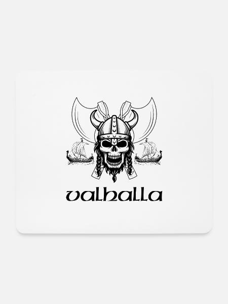 Valhalla - Mousepad (Querformat) - Weiß