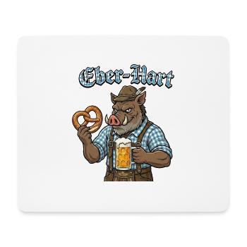 Eber-Hart Bierheld mit Brezel - Mousepad (Querformat) - Weiß - Vorne