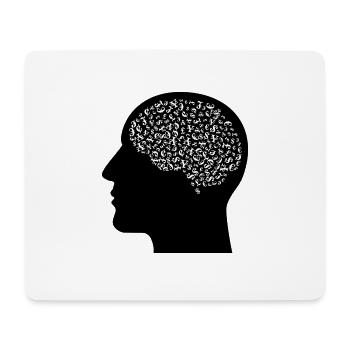Brain full of currencies - Mouse Pad (horizontal) - white - Front