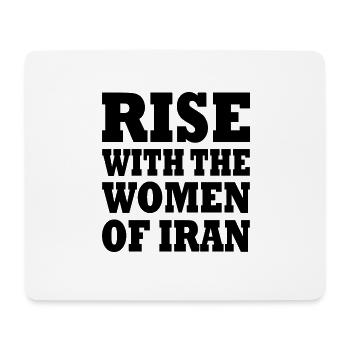 Rise with the women of iran - Tapis de souris (format paysage) - blanc - Devant