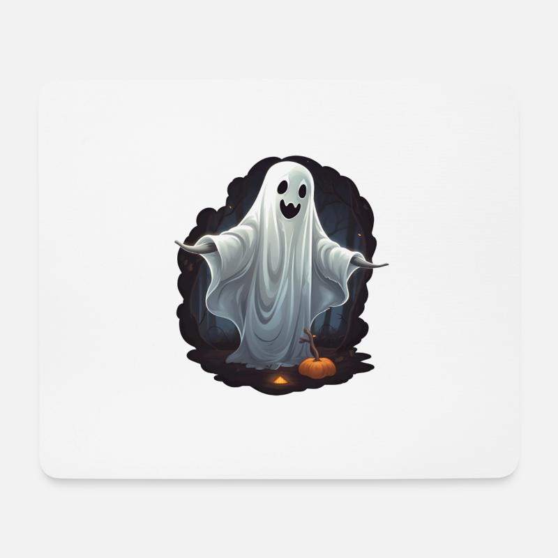Gespenst Halloween - Mousepad (Querformat) - Weiß