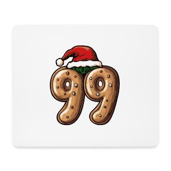 99 Nombre Noël - Tapis de souris (format paysage) - blanc - Devant