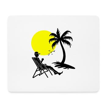 Sommer Relaxen Urlaub - Mousepad (Querformat) - Weiß - Vorne