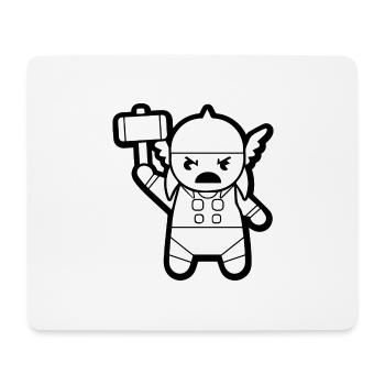 THOR WITH HAMMER superhero minifigure - Mouse Pad (horizontal) - white - Front