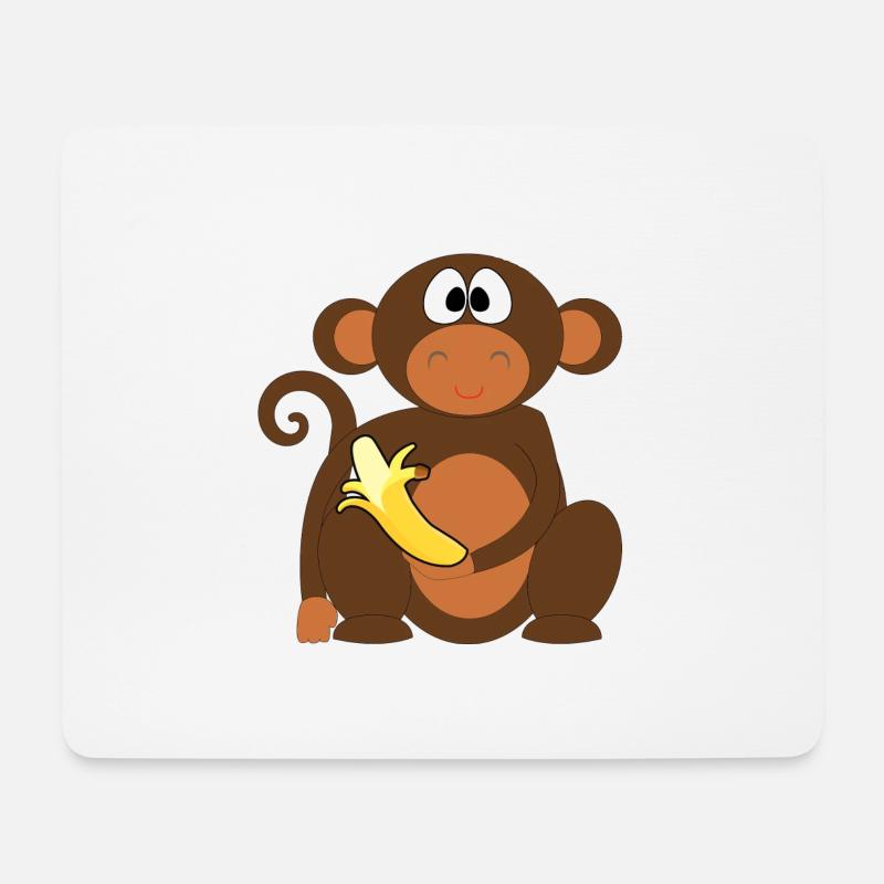 Ben mit Banane - Mousepad (Querformat) - Weiß
