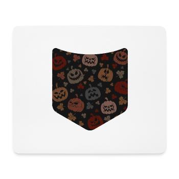 Creepy Pumpkin Autumn Breast Pocket Halloween - Mouse Pad (horizontal) - white - Front