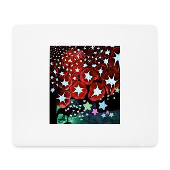 painting, stars, abstract, raven, bird - Mouse Pad (horizontal) - white - Front