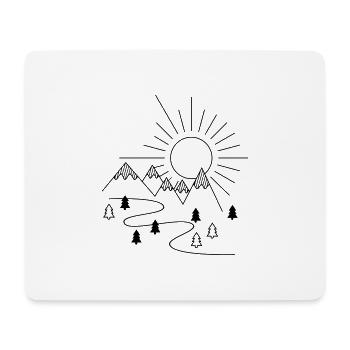 Berge - Mousepad (Querformat) - Weiß - Vorne