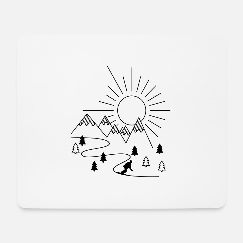 snowboarder - Mousepad (Querformat) - Weiß
