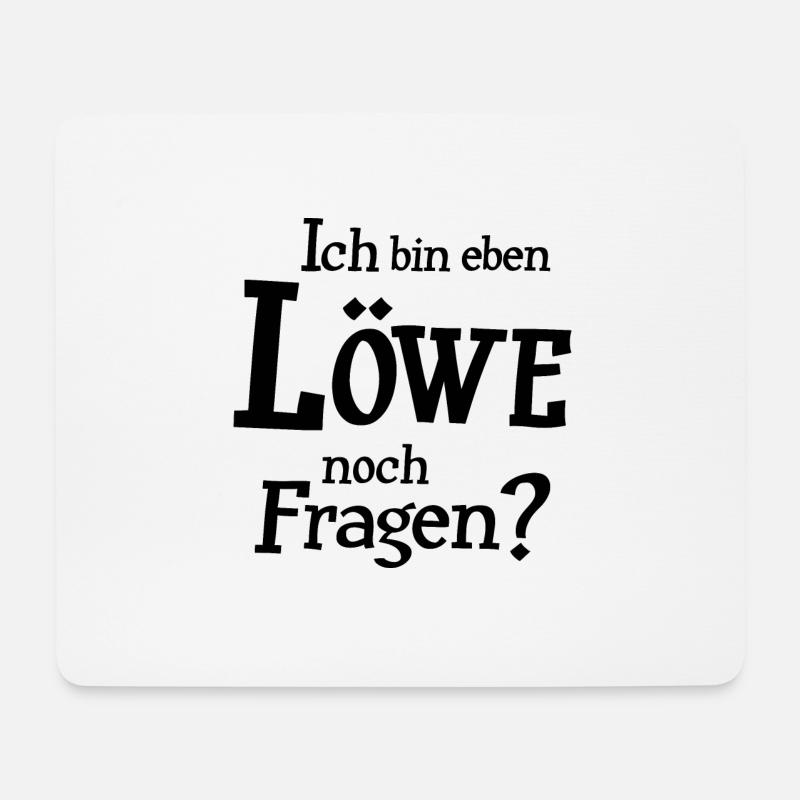 Sternzeichen Löwe - Mousepad (Querformat) - Weiß