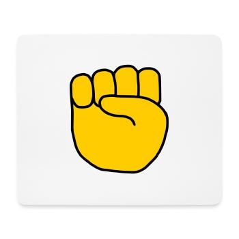 Emoji Fist Sketch Couleur - Tapis de souris (format paysage) - blanc - Devant