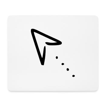 Arrow drawing sketch black - Mouse Pad (horizontal) - white - Front