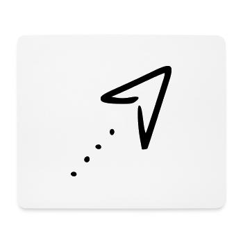 Pfeil Zeichnung Skizze schwarz - Mousepad (Querformat) - Weiß - Vorne
