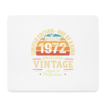 Februar 1972 Geburtstagsgeschenk Februar 1972 - Mousepad (Querformat) - Weiß - Vorne