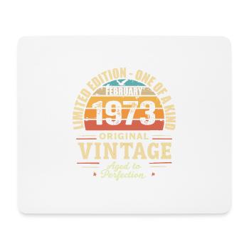 February 1973 Birthday Gift February 1973 - Mouse Pad (horizontal) - white - Front