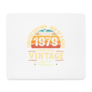 Cadeau d’anniversaire de février 1979 Février 1979 - Tapis de souris (format paysage) - blanc - Devant