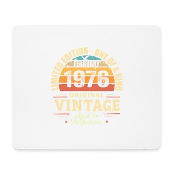 Cadeau d’anniversaire de février 1976 Février 1976 - Tapis de souris (format paysage) - blanc - Devant