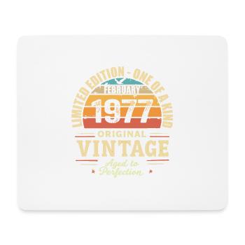 Cadeau d’anniversaire de février 1977 Février 1977 - Tapis de souris (format paysage) - blanc - Devant