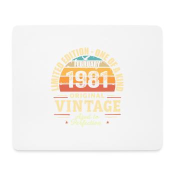 February 1981 Birthday Gift February 1981 - Mouse Pad (horizontal) - white - Front