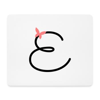 Letter E Butterfly Letter - Mouse Pad (horizontal) - white - Front
