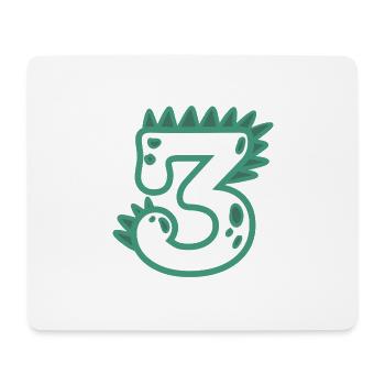 Number 3 - Mouse Pad (horizontal) - white - Front