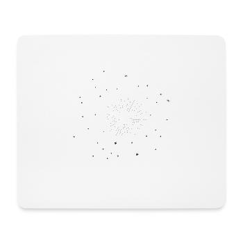 Star line design avec des étoiles noires - Tapis de souris (format paysage) - blanc - Devant