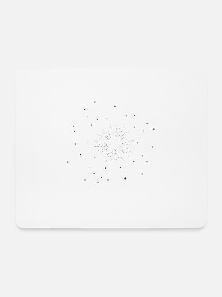 Star line design with stars black - Mouse Pad (horizontal) - white