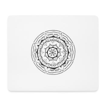Mandala big black - Mouse Pad (horizontal) - white - Front
