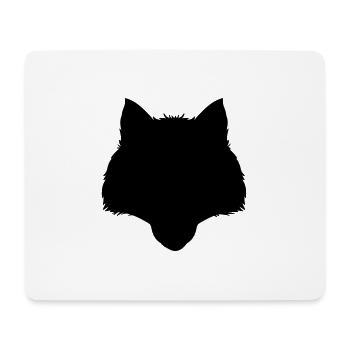 Loup - Tapis de souris (format paysage) - blanc - Devant