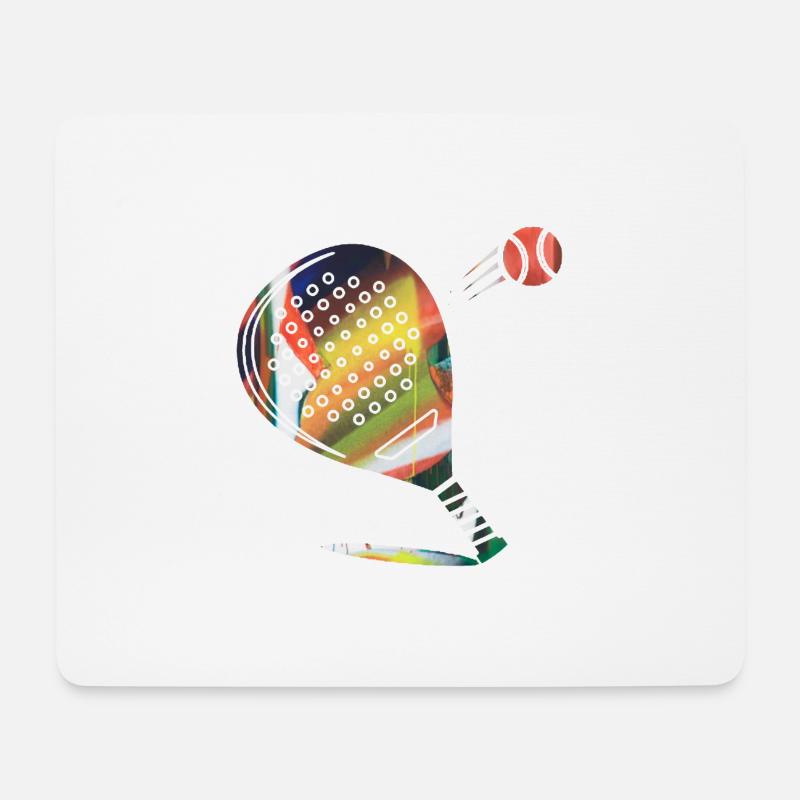 Padel Tennis, Tennis, Graffiti, bunt - Mousepad (Querformat) - Weiß